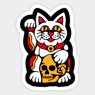 Luckycat skull Sticker